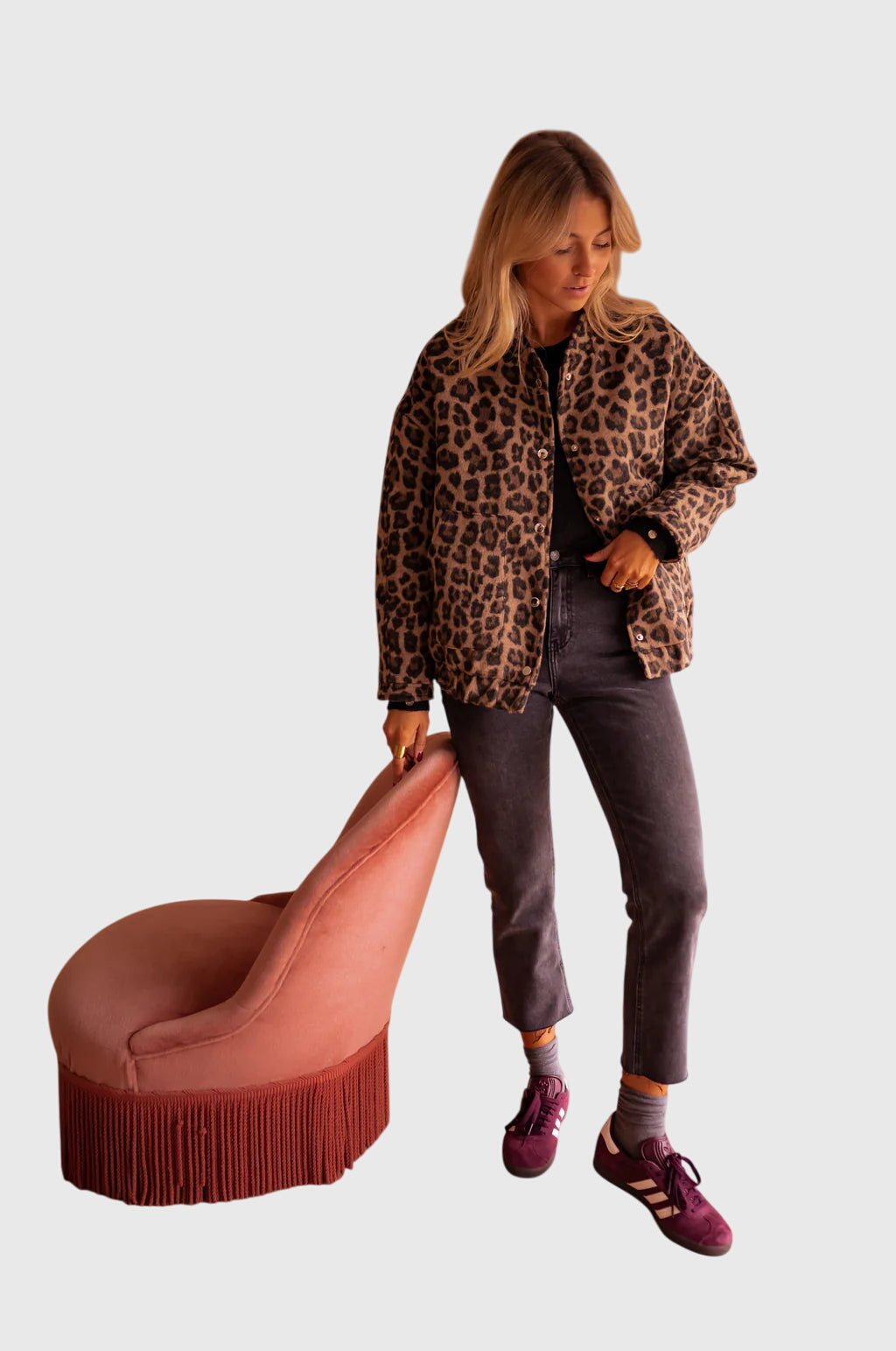 Fashionable Animal Print Coat