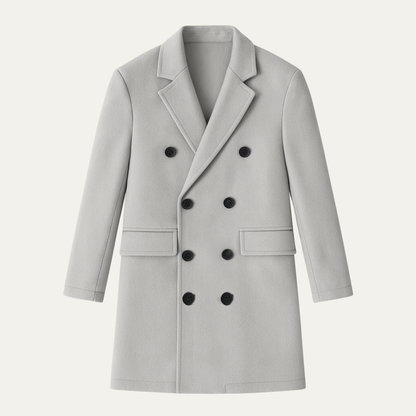 Stylish Men's Wool Double Breasted Overcoat - Nocini