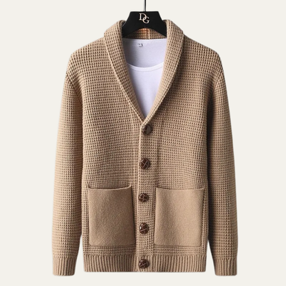 Warm Men's Cable Knit Button Cardigan Sweater