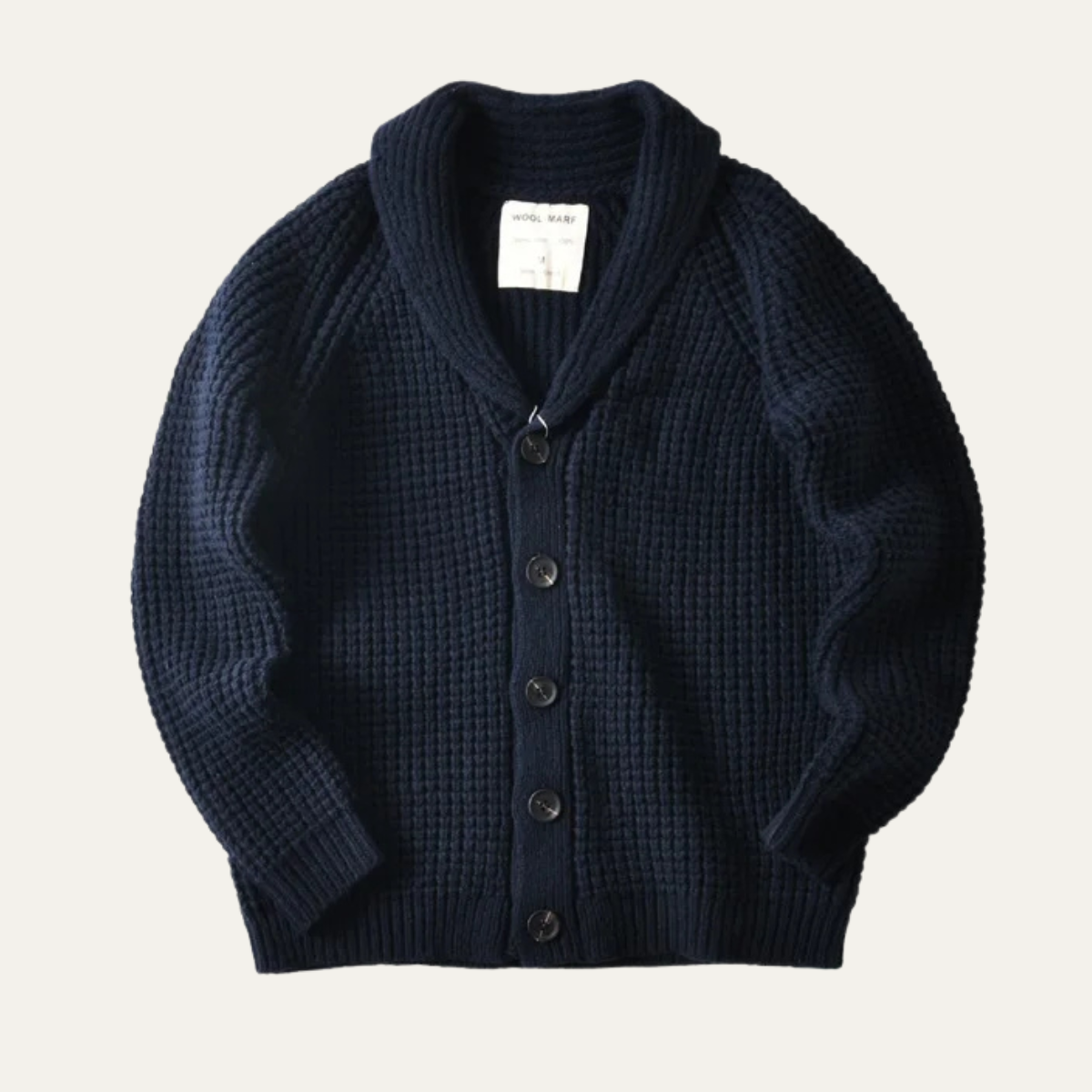 Retro Mens Thick Knit Shawl Cardigan - Nocini