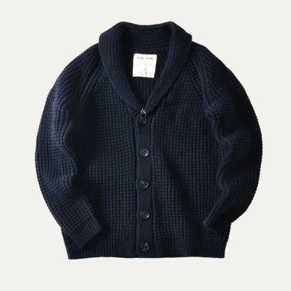 Retro Mens Thick Knit Shawl Cardigan - Nocini