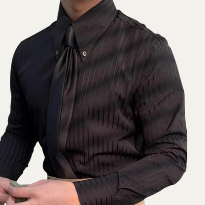 Classic Men's Collared Button Down Dress Shirt
