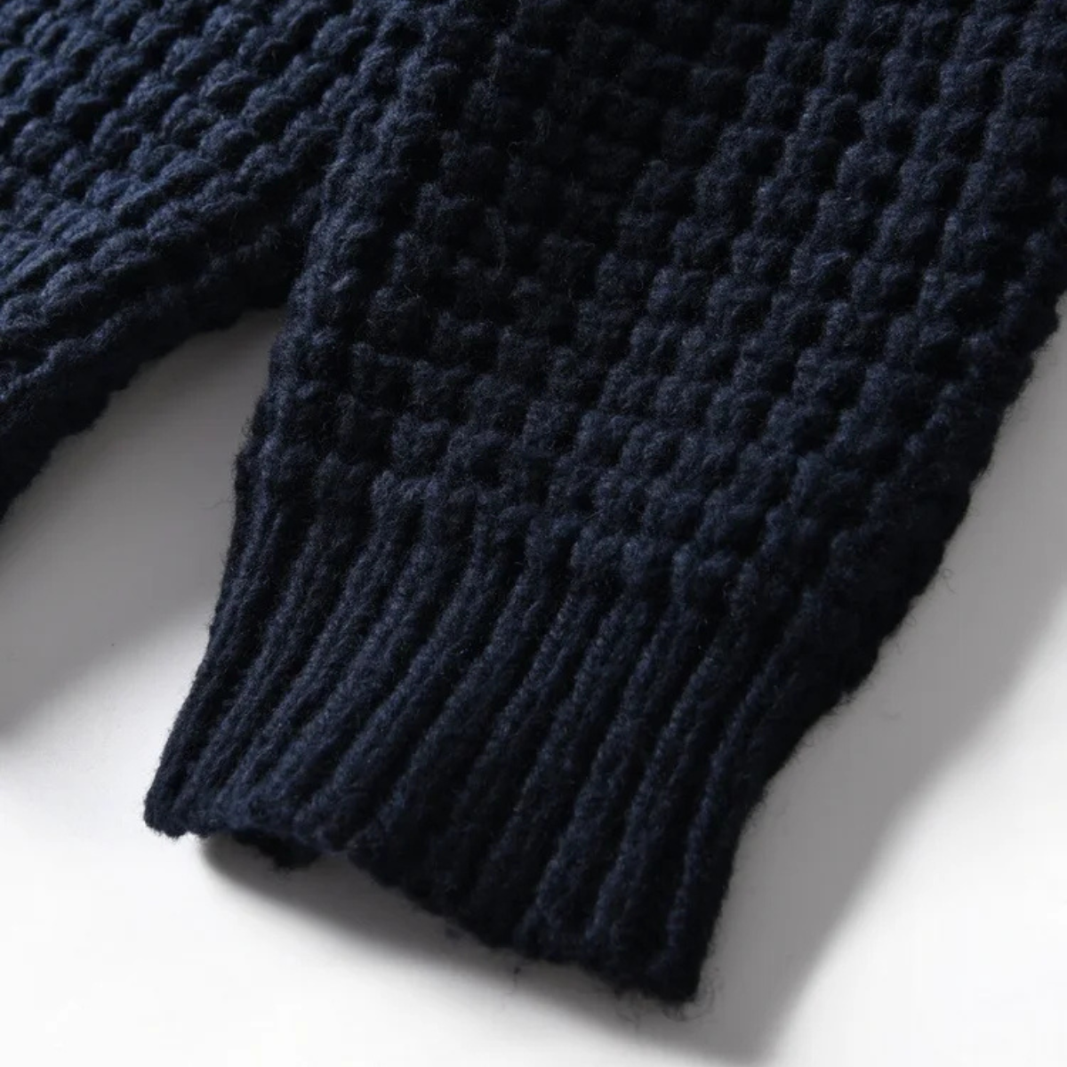 Retro Mens Thick Knit Shawl Cardigan