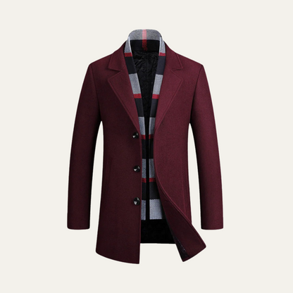 Classic Men's Warm Wool Long Coat