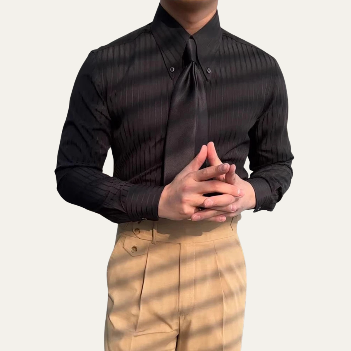 Classic Men's Collared Button Down Dress Shirt
