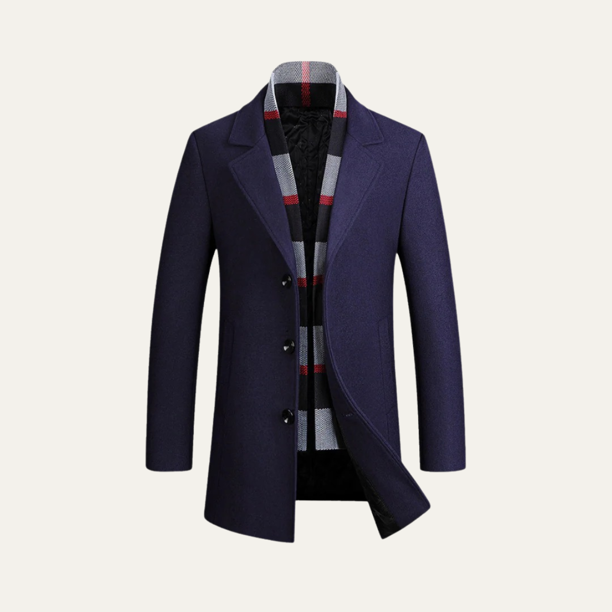Classic Men's Warm Wool Long Coat