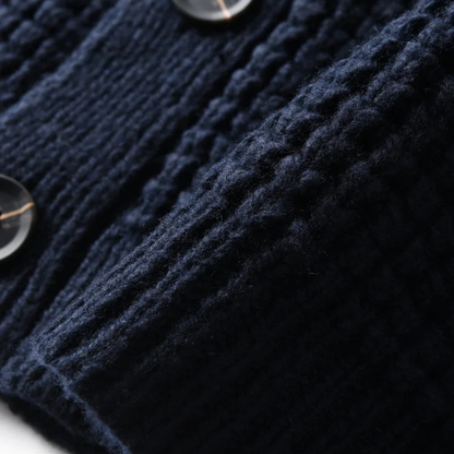 Retro Mens Thick Knit Shawl Cardigan