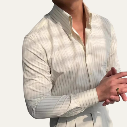 Classic Men's Collared Button Down Dress Shirt