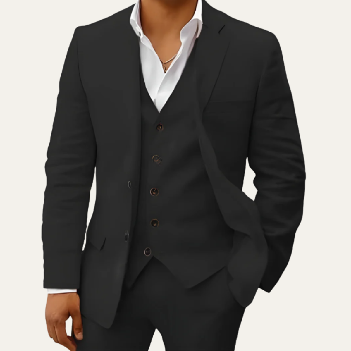 Lightweight Men's 3 Piece Linen Suit – Cool Summer Wear