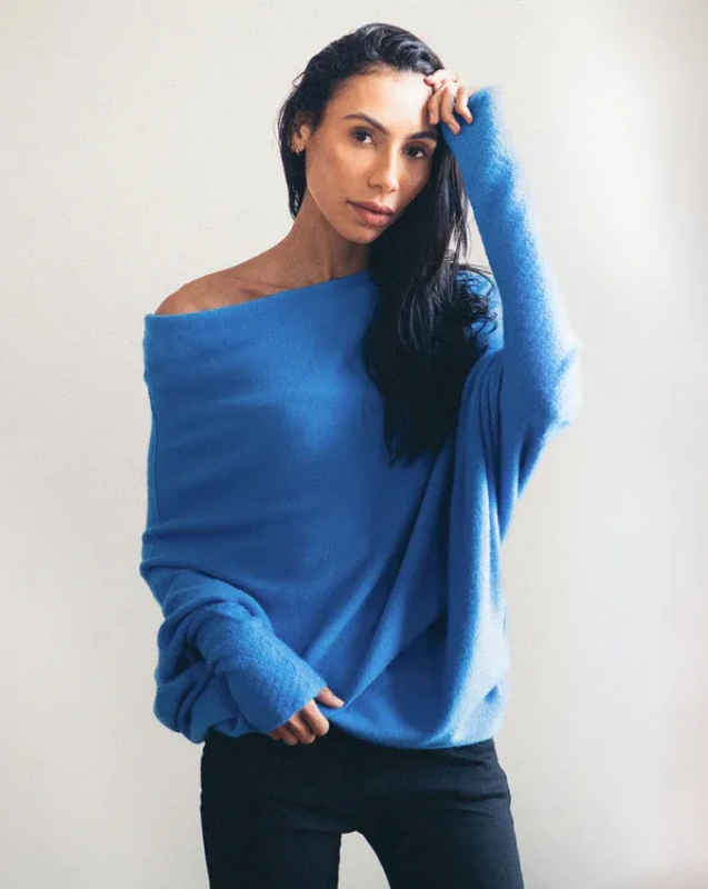 Feminine Knit Top with Bell Sleeve