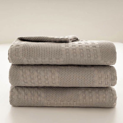 Cozy Plush Waffle Throw Blanket