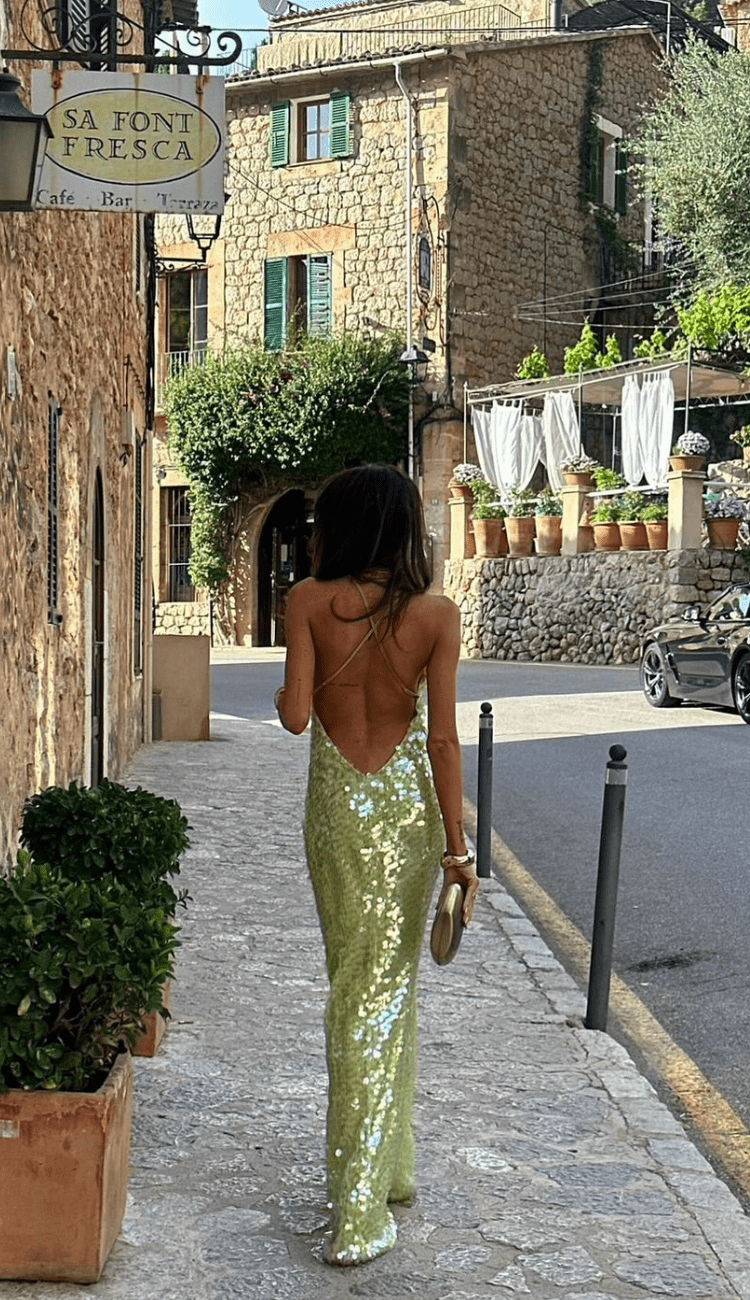 Glittering Long Evening Dress for Women - Olytrend
