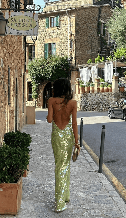 Glittering Long Evening Dress for Women - Olytrend