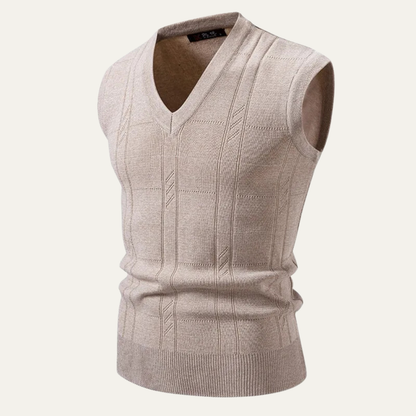 Comfortable Mens Crew Neck Knit Tank Top