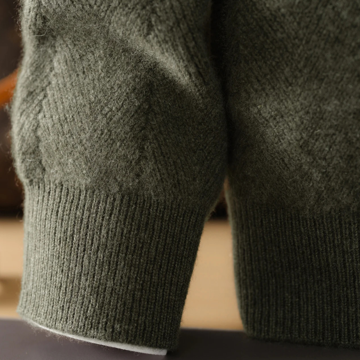 Premium Soft Men's Cashmere Wool Cardigan Sweater