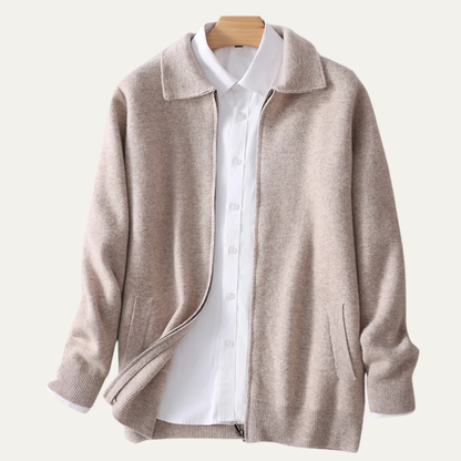 Premium Men's Cashmere Wool Cardigan Sweater