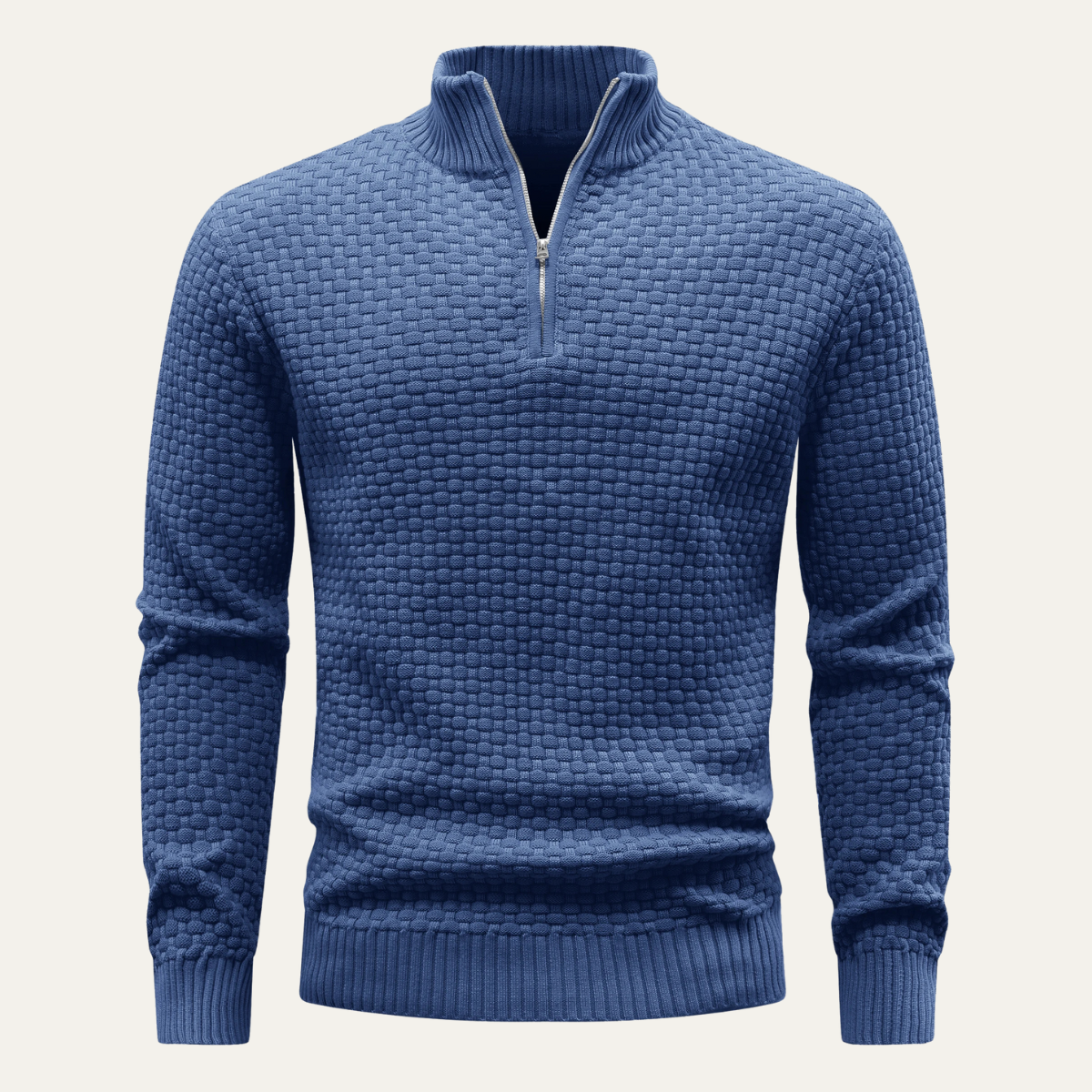 Stylish Men's Cozy Half Zip Knit Sweater