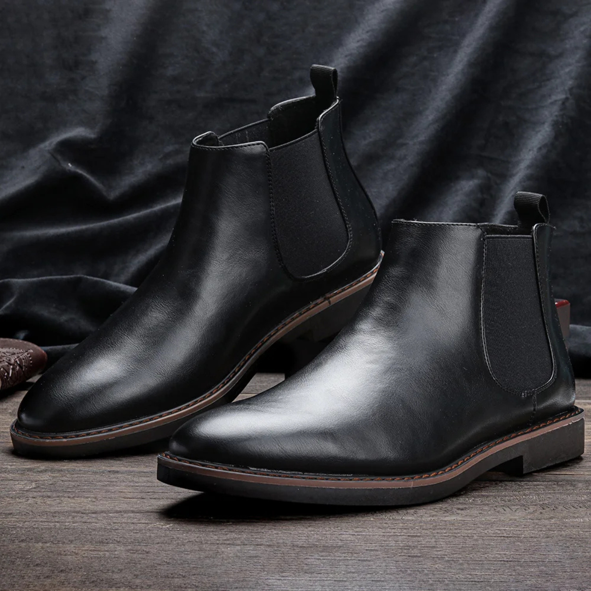 Comfortable Mens Genuine Leather Chelsea Boots