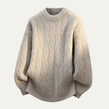 Soft Men's Cashmere Crew Neck Winter Sweater