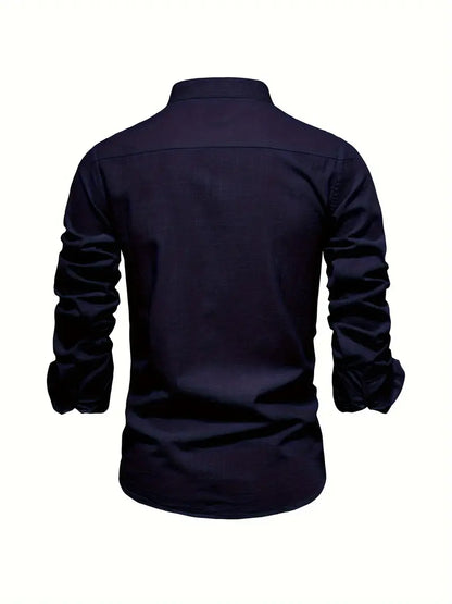 Classic Casual Long Sleeve Men's Button Shirt
