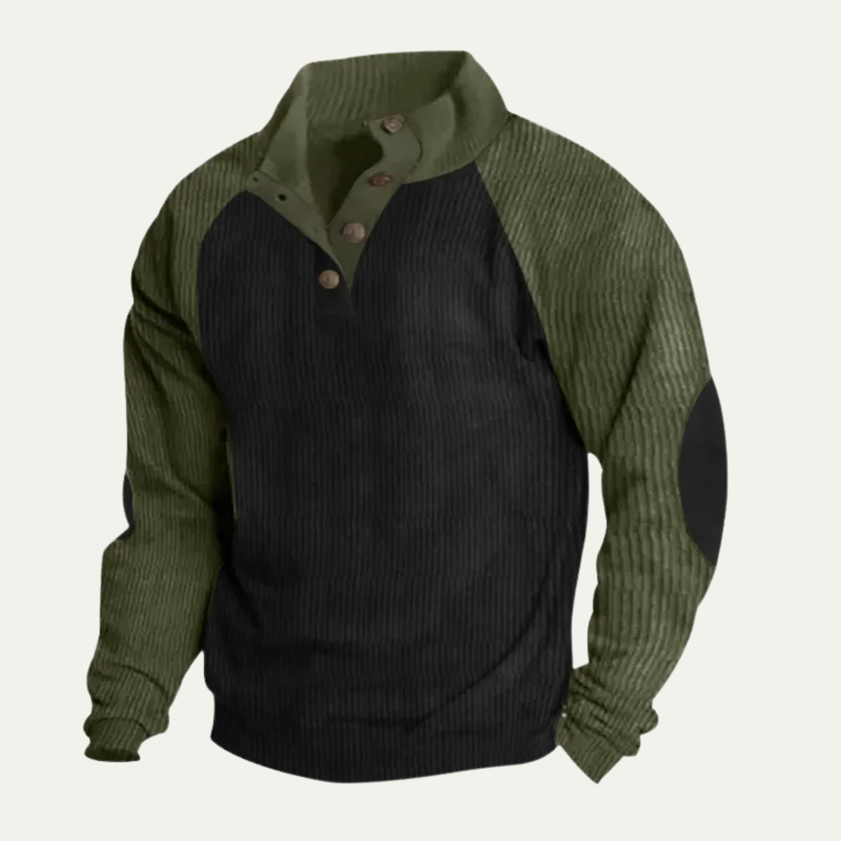 Men's Fashionable Corduroy Button Sweater