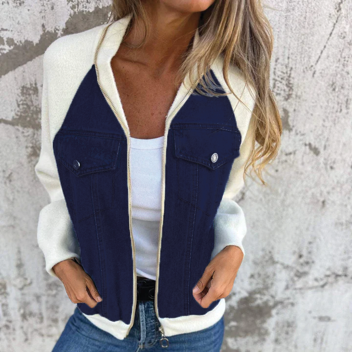Classic Blue Jean Zip Jacket - Nocini
