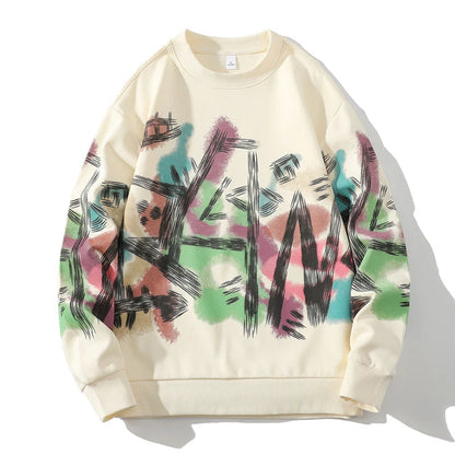 Large Graphic Crew Neck Sweatshirt for Men - Nocini