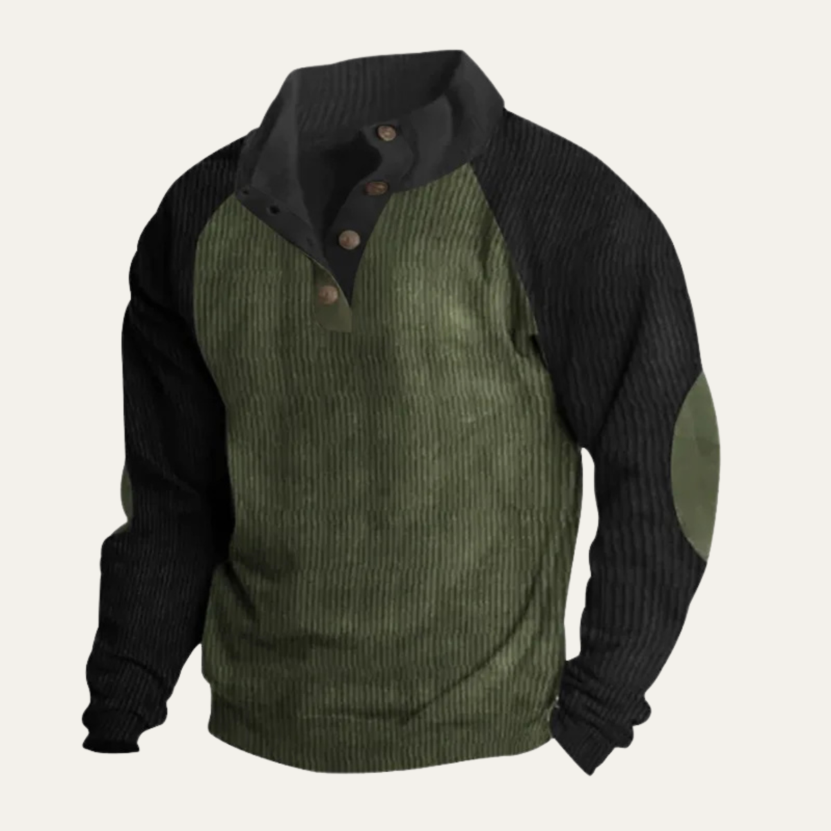 Men's Fashionable Corduroy Button Sweater