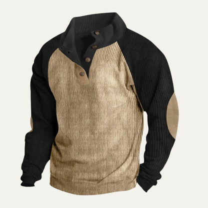Men's Fashionable Corduroy Button Sweater
