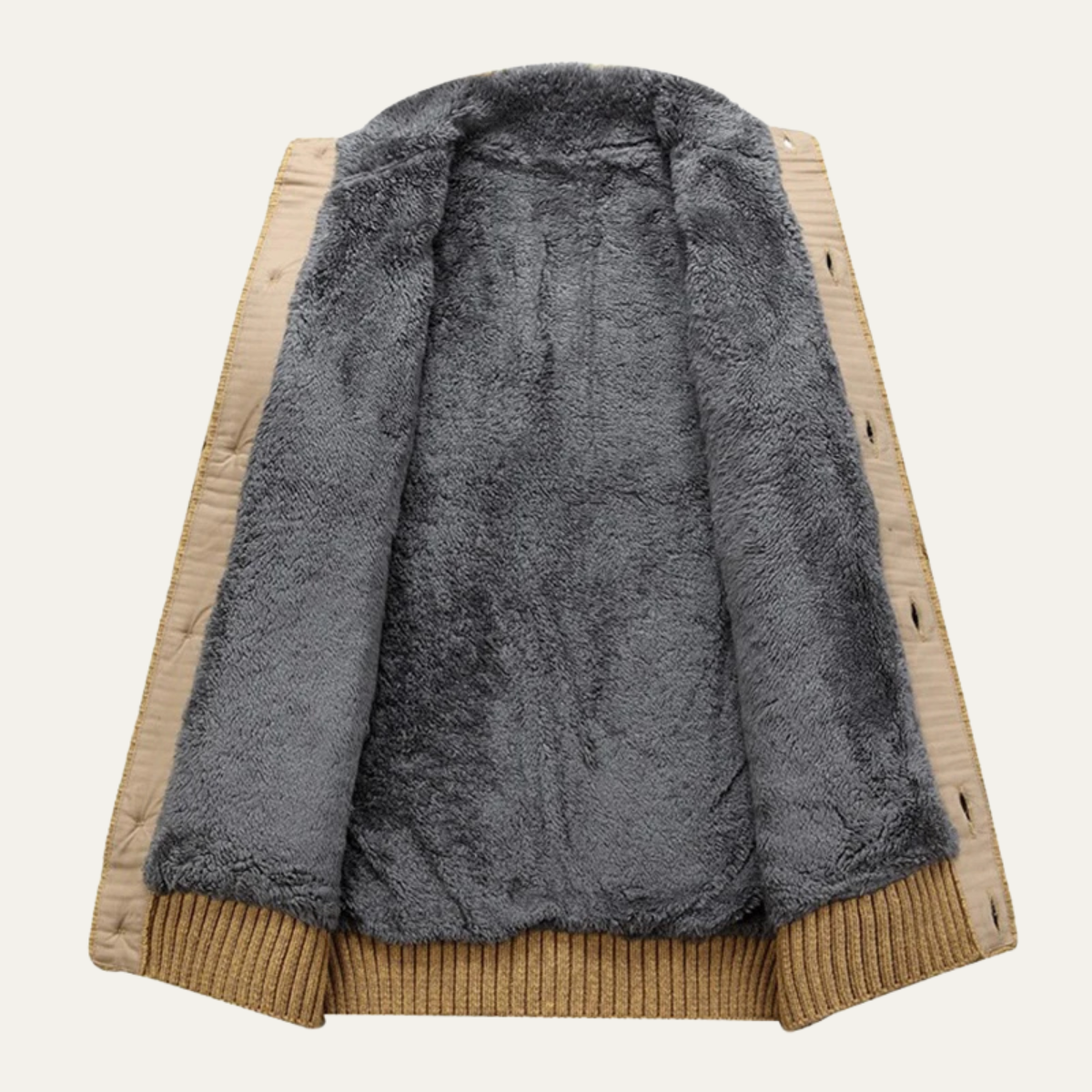 Warm Men's Fleece Zip Up Cardigan Sweater