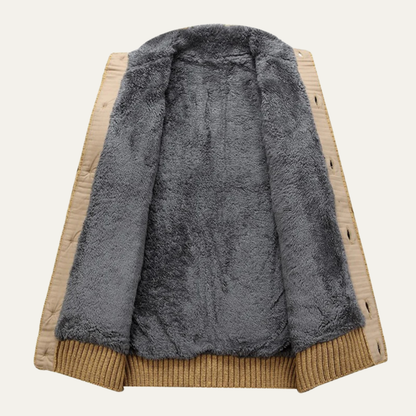 Warm Men's Fleece Zip Up Cardigan Sweater