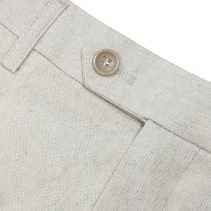 Classic Men's Straight Fit Linen Dress Pants