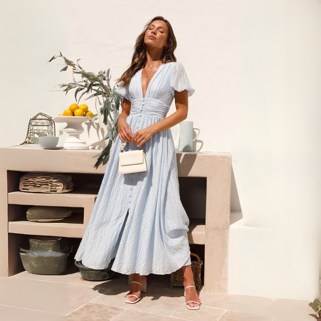 Loose Fit Long Summer Dress - Olytrend
