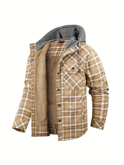 Plaid Hoodie Winter Jacket