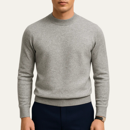 Men's Fitted Knitted Crew Neck Jumper Sweater