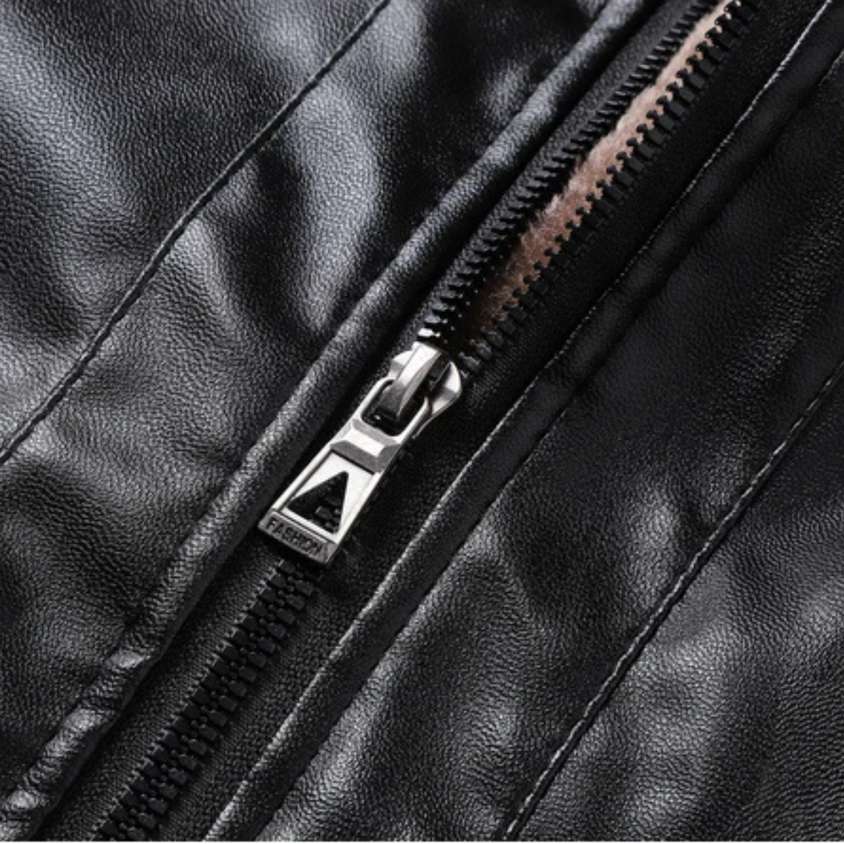 Classic Men's Vintage Faux Leather Biker Coat