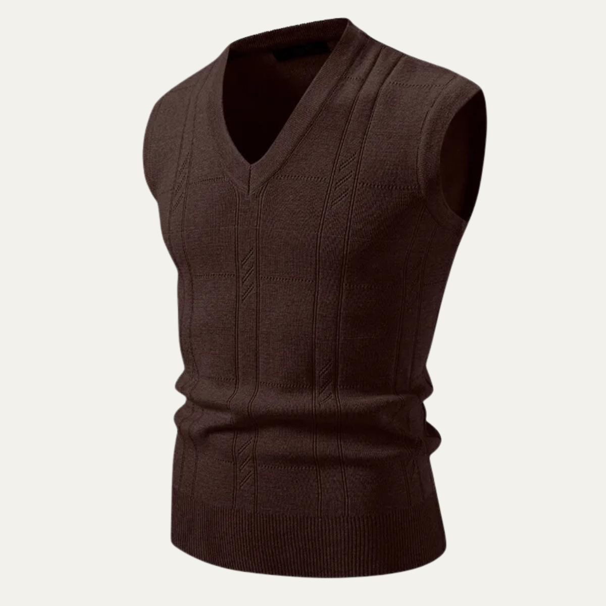 Comfortable Mens Crew Neck Knit Tank Top