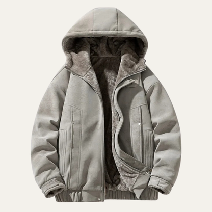 Classic Mens Vintage Hoodie Fleece Jacket