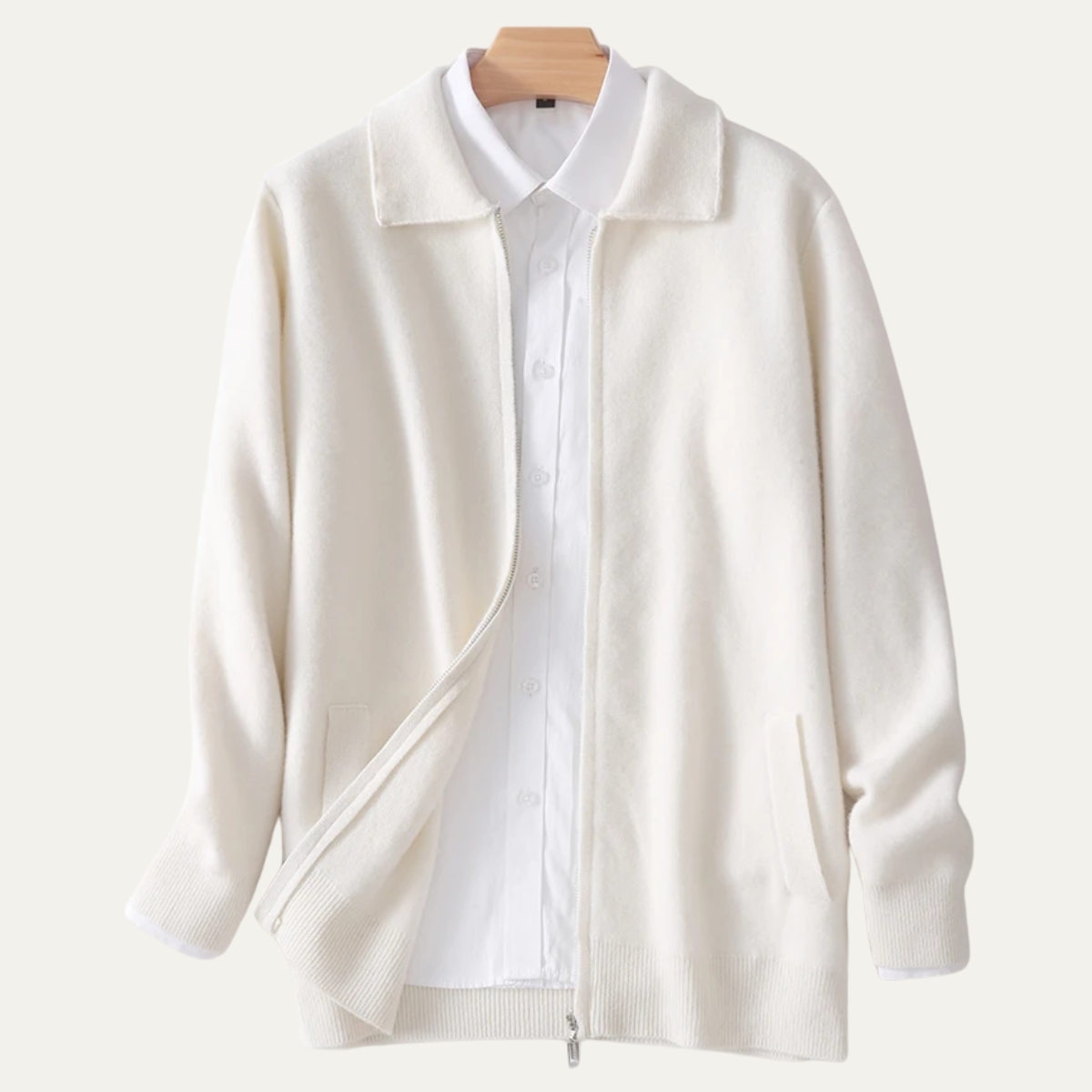 Premium Men's Cashmere Wool Cardigan Sweater