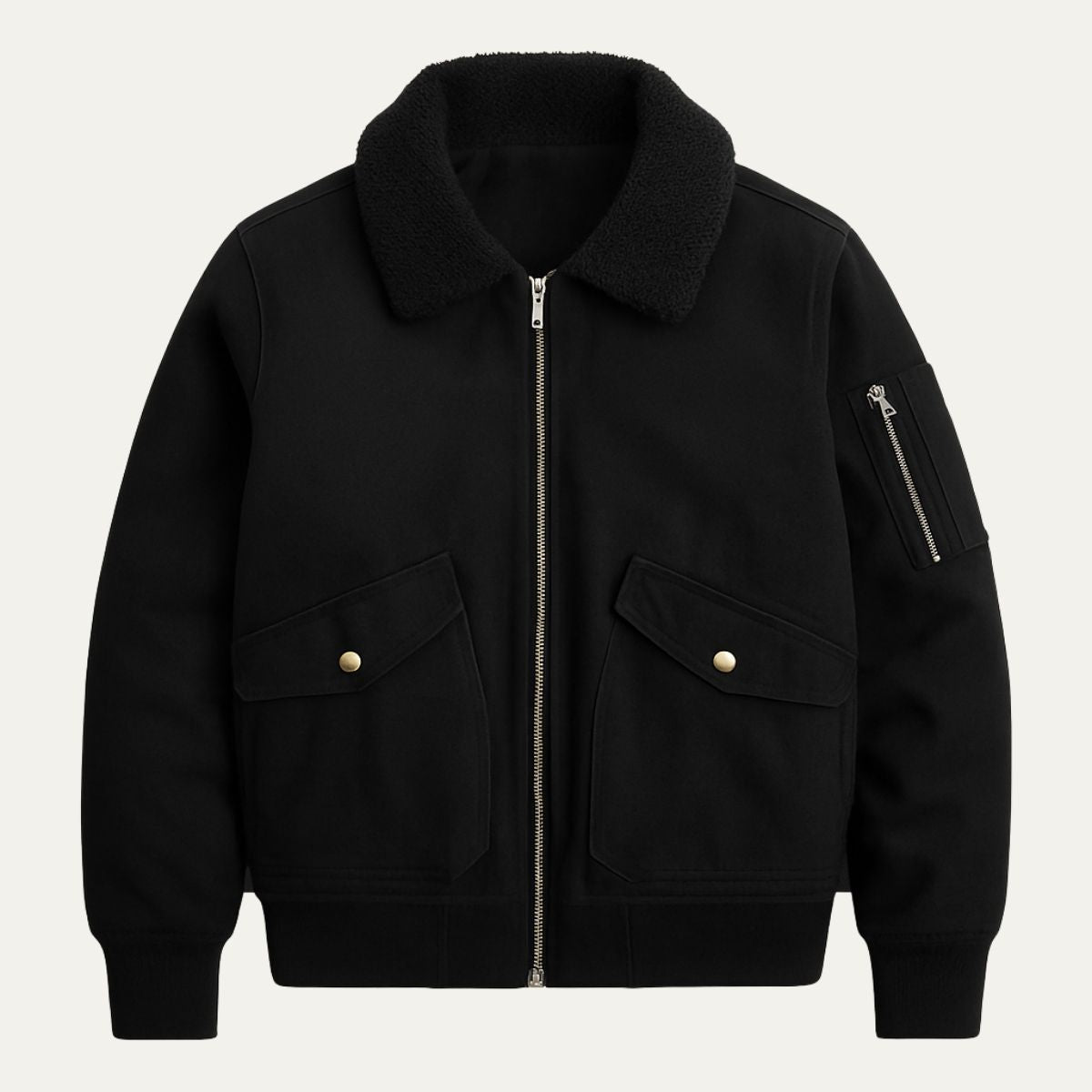 Warm Fleece Lined Mens Bomber Jacket