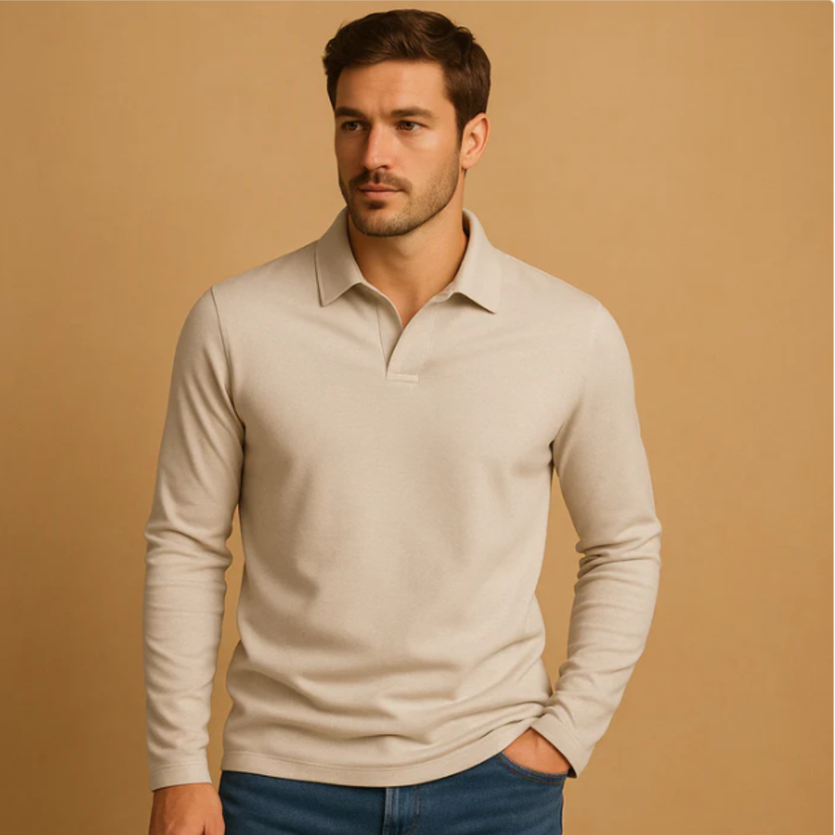 Classic Men's Relaxed Fit Polo Cotton Tee Shirt