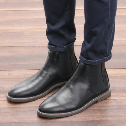 Comfortable Mens Genuine Leather Chelsea Boots