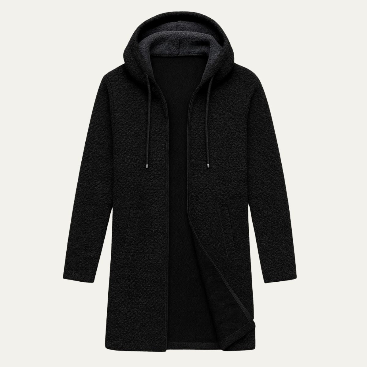 Cozy Oversized Men's Knit Hoodie Jacket
