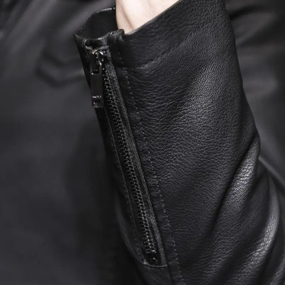 Warm Men's Faux Shearling Leather Winter Coat