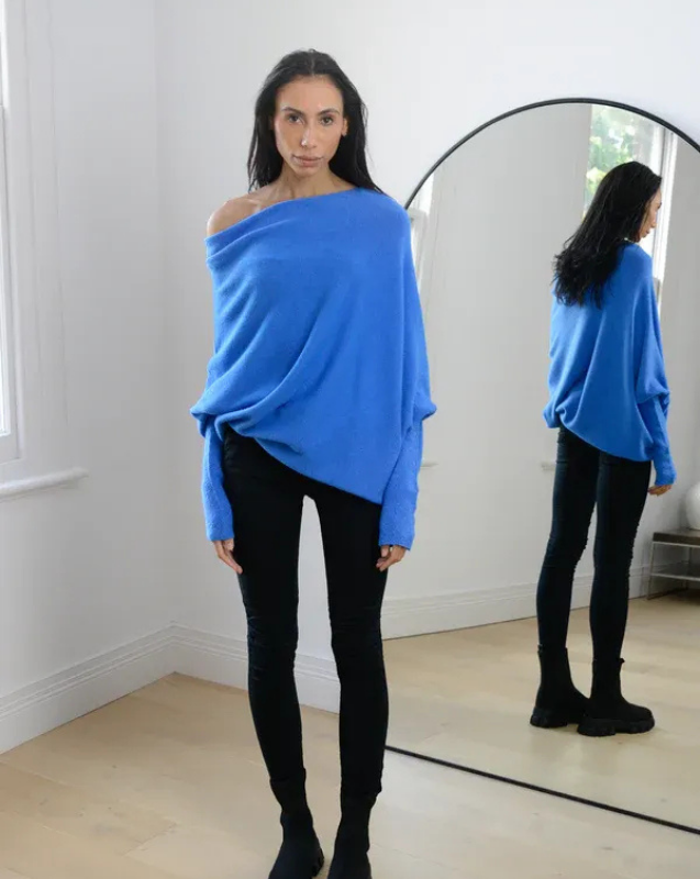 Feminine Knit Top with Bell Sleeve