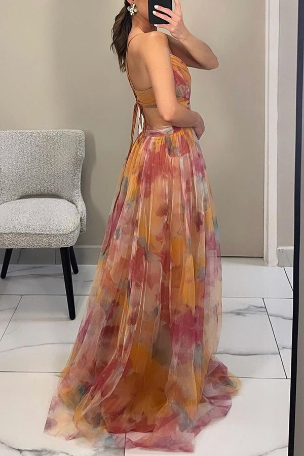 Ladies Elegant Long Sundress with Sleeveless Style