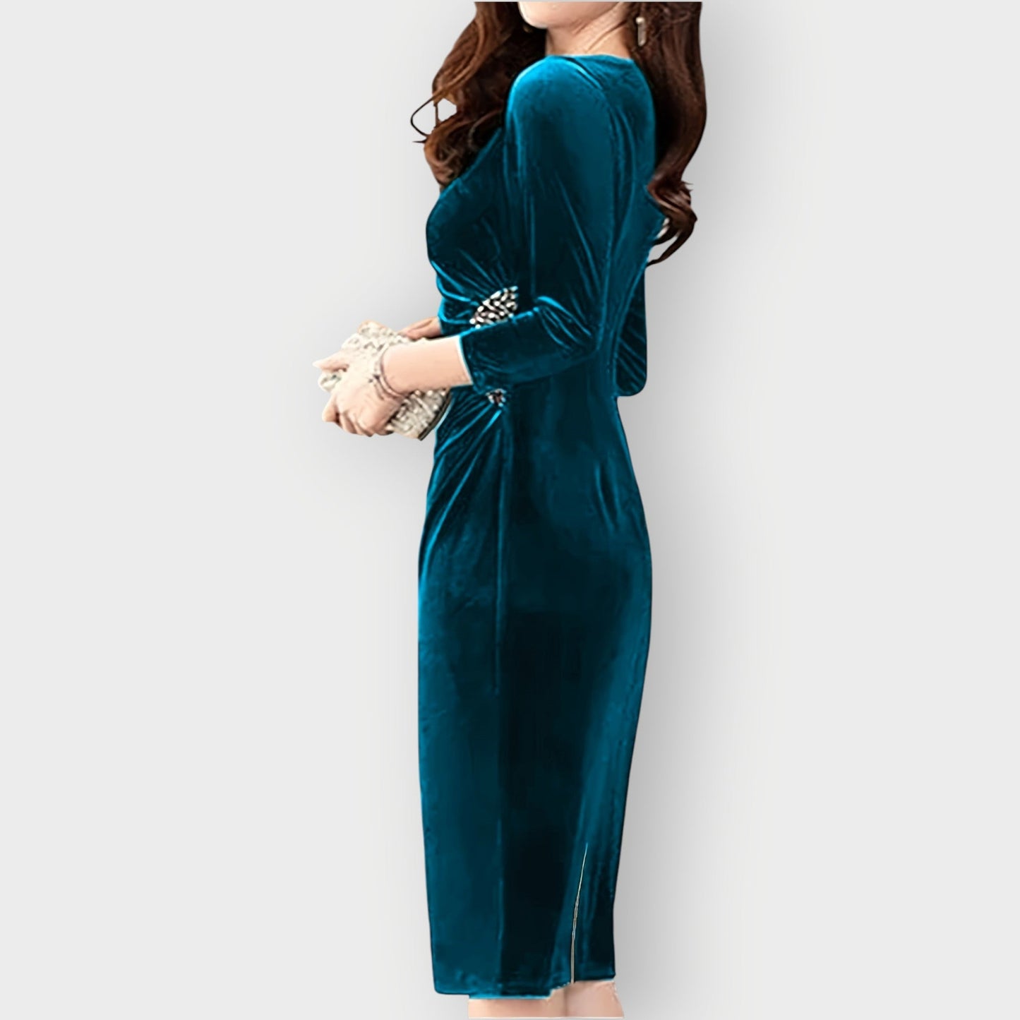Luxurious Velvet Cut Out Dress