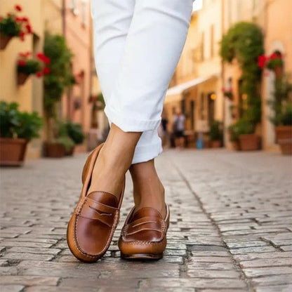 Classic Black Slip On Loafers for Women