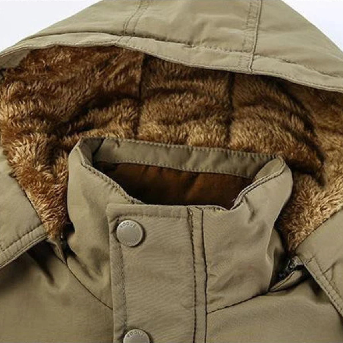 Warm Waterproof Men's Fleece Lined Hooded Winter Jacket