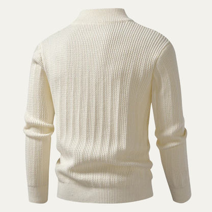 Classic Men's Zip Neck Knit Sweater
